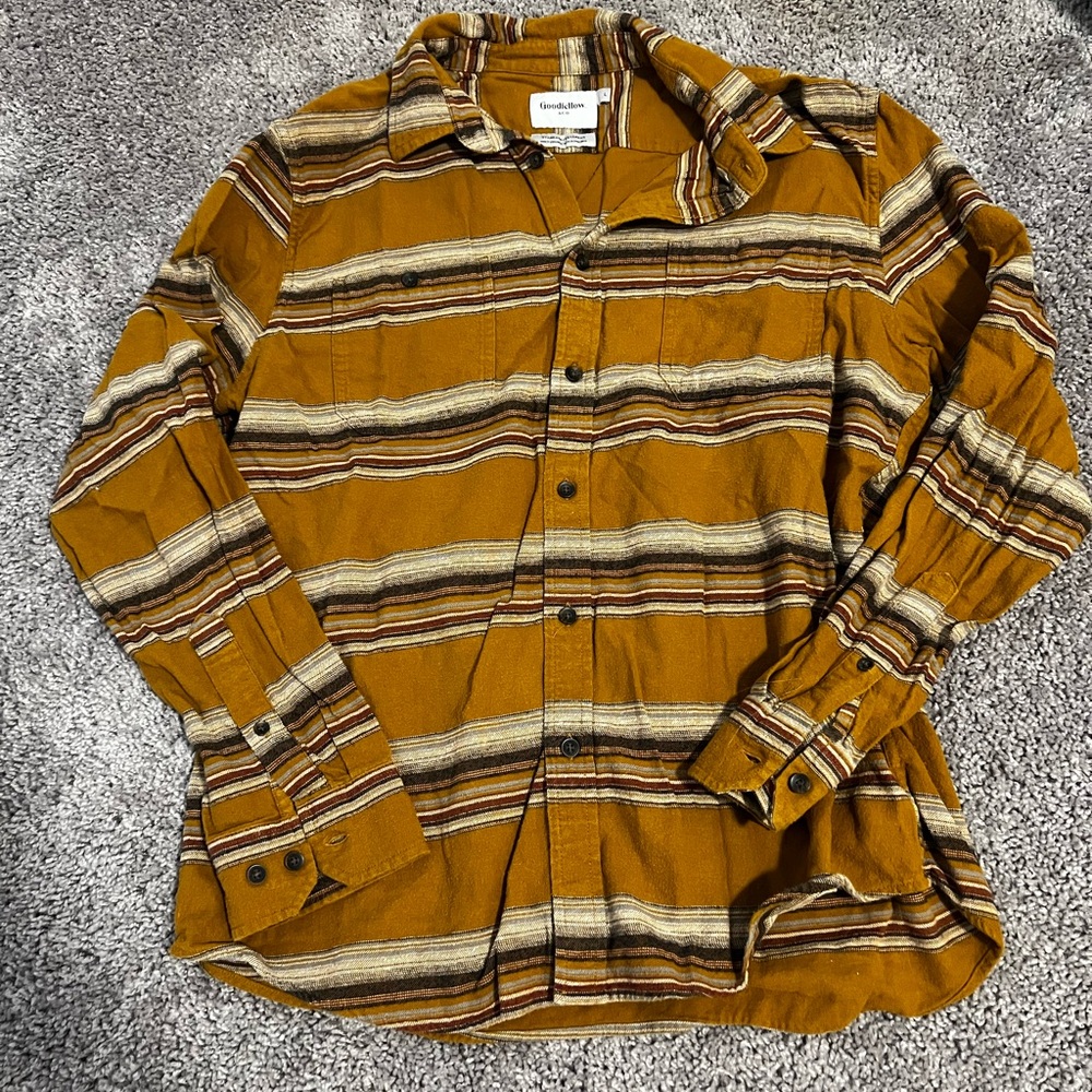 Goodfellow & Co Men's Mustard Striped Shirt